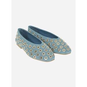 NEW BERENICE women's stud ballerina flats in denim